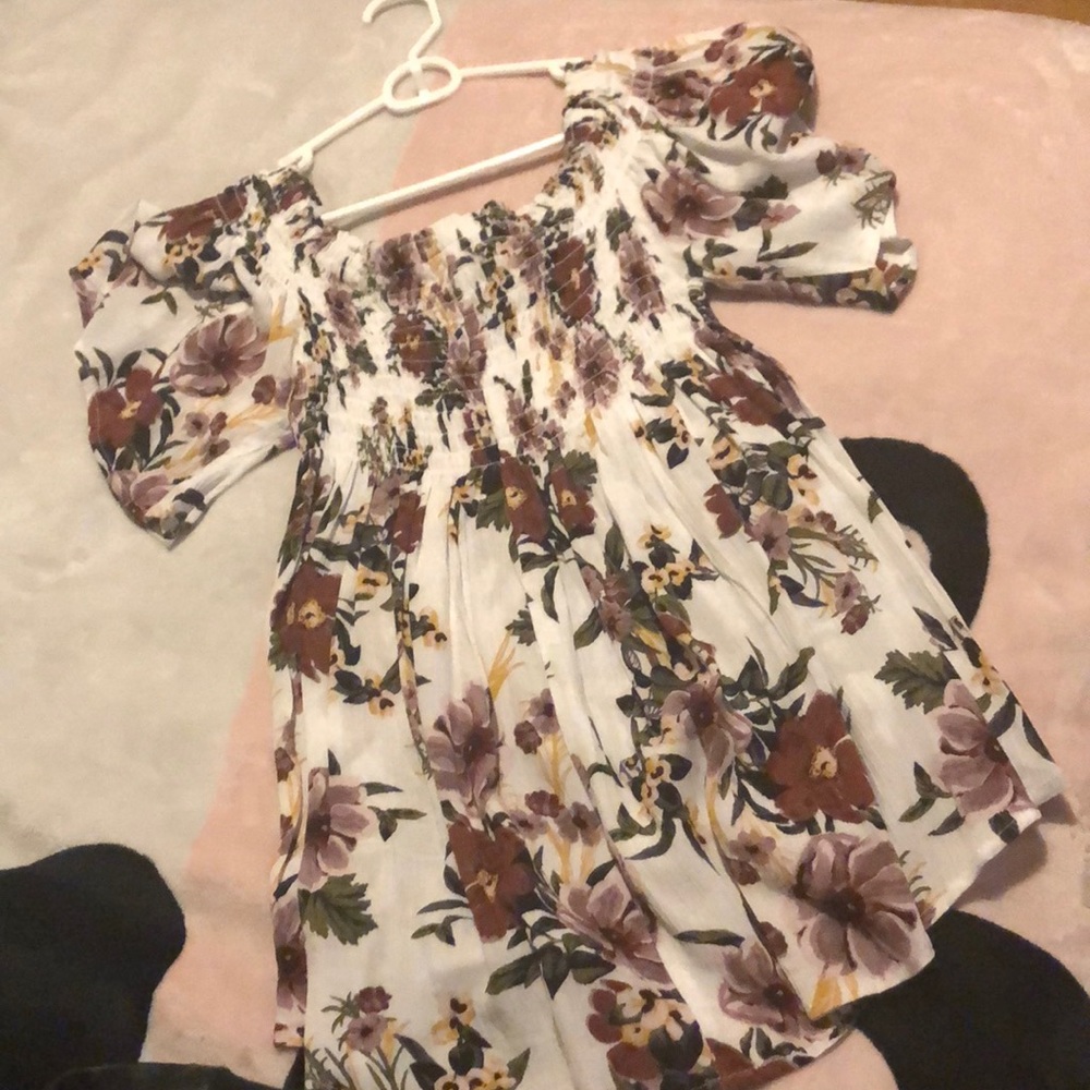Floral off the shoulder top